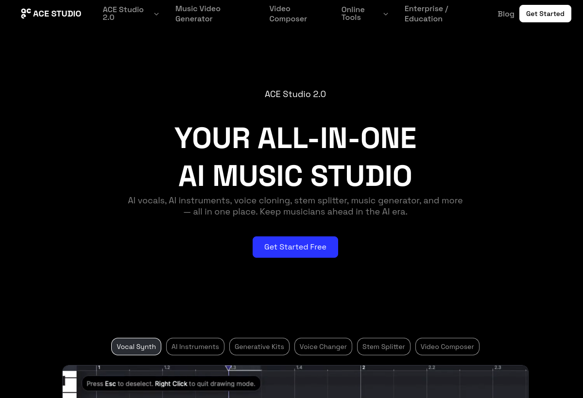 ACE Studio screenshot