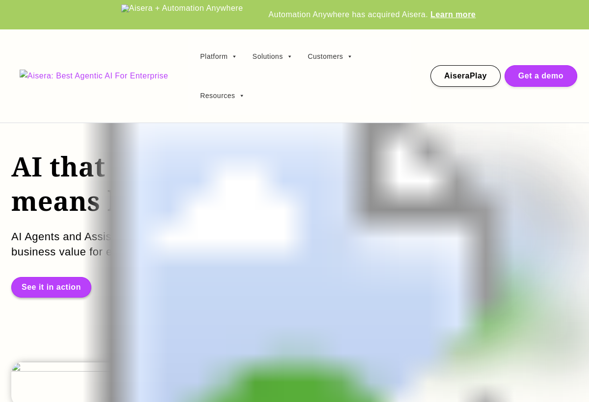 Aisera screenshot