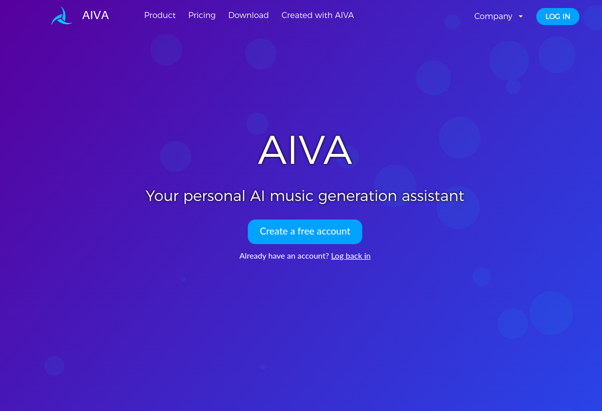 AIVA screenshot