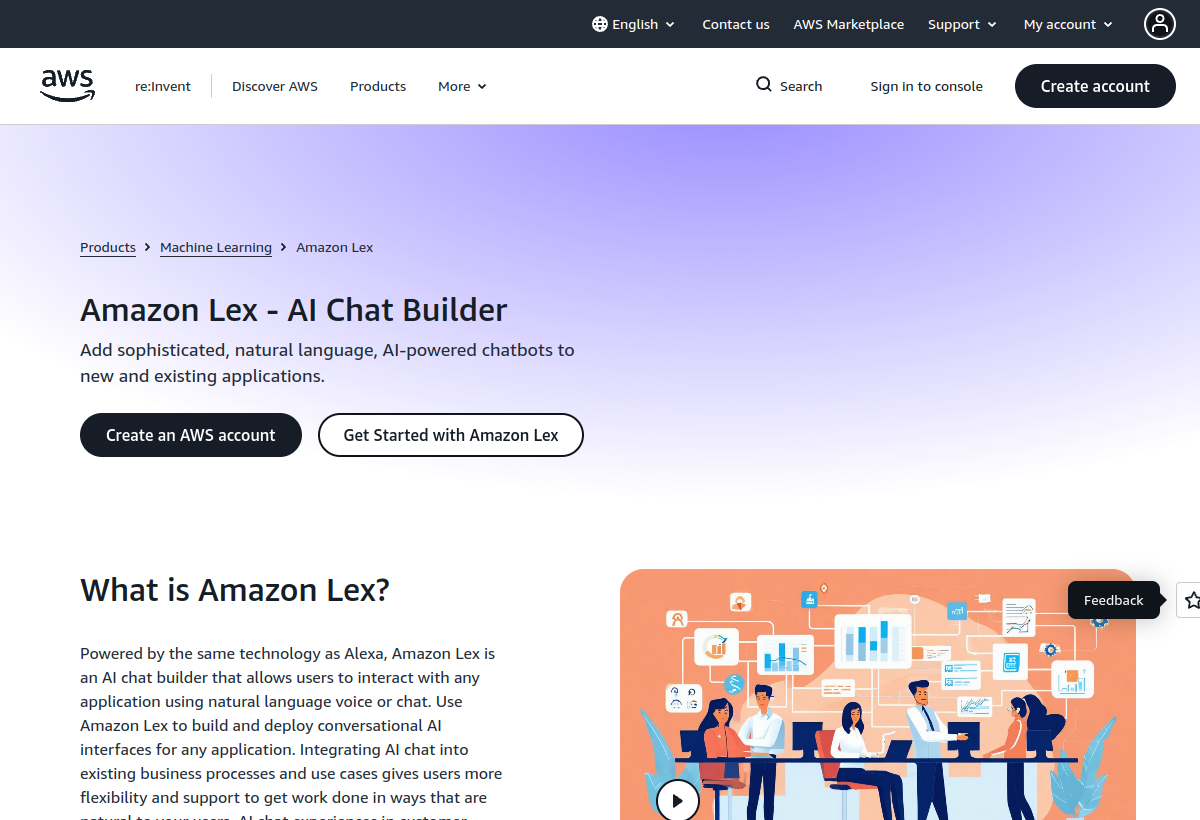 Amazon Lex screenshot