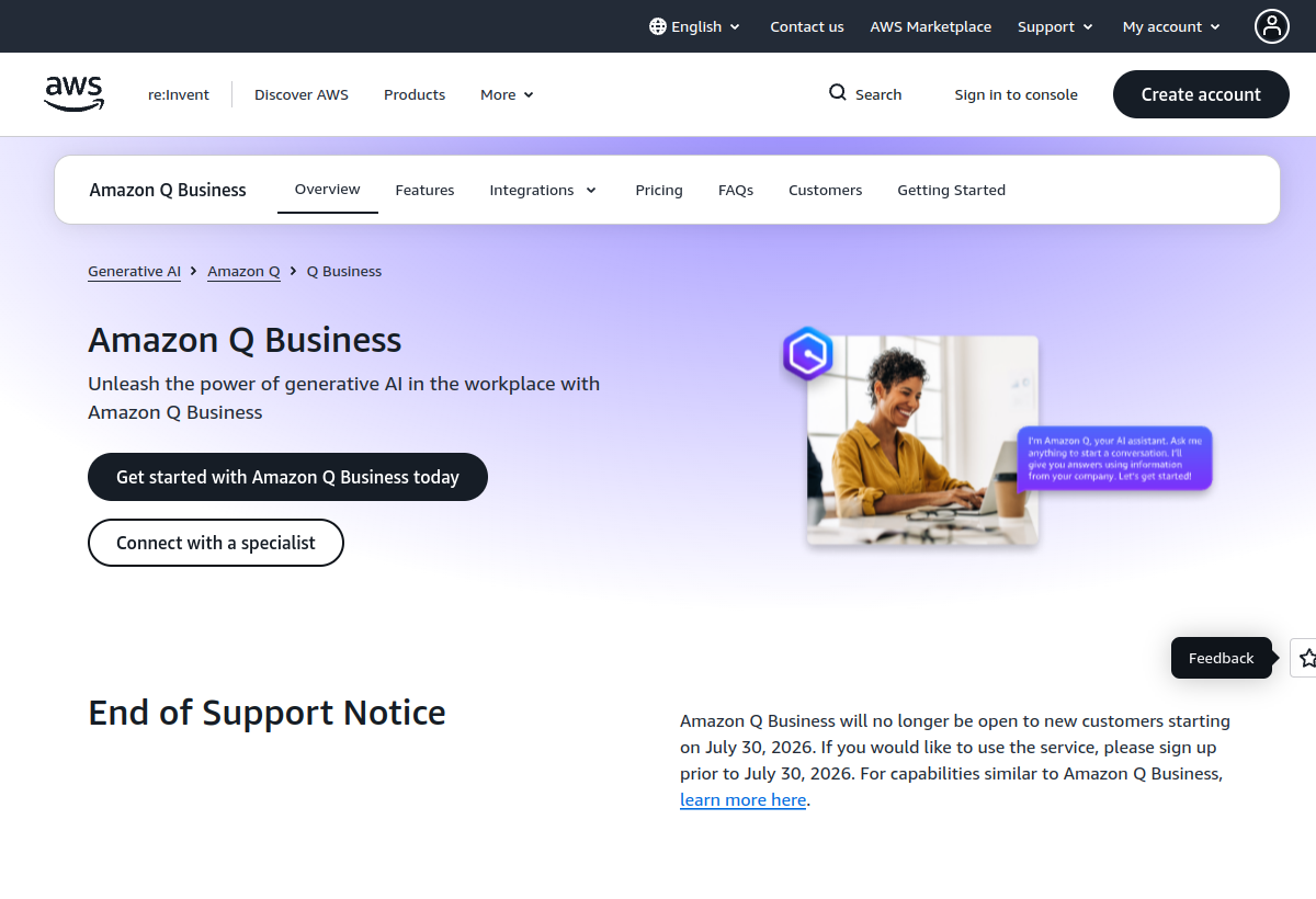 Amazon Q Business screenshot