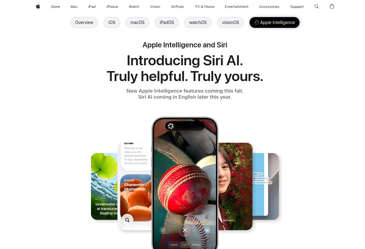 Apple Siri (Apple Intelligence) screenshot