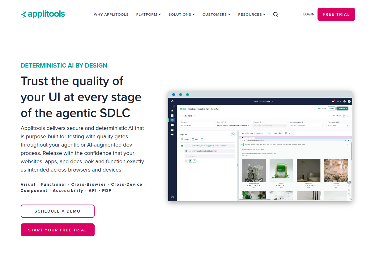 Applitools screenshot
