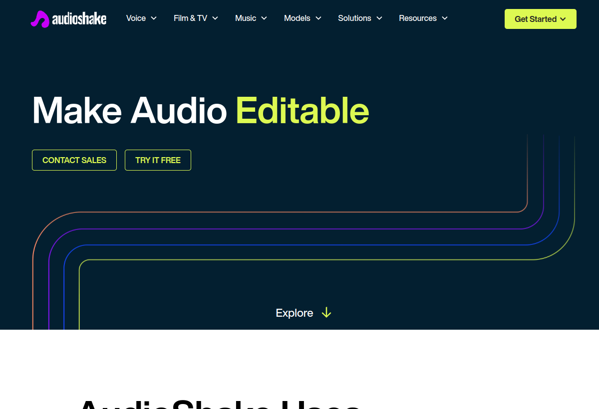 Audioshake screenshot