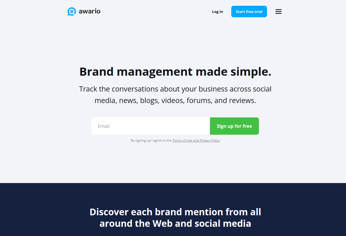 Awario screenshot
