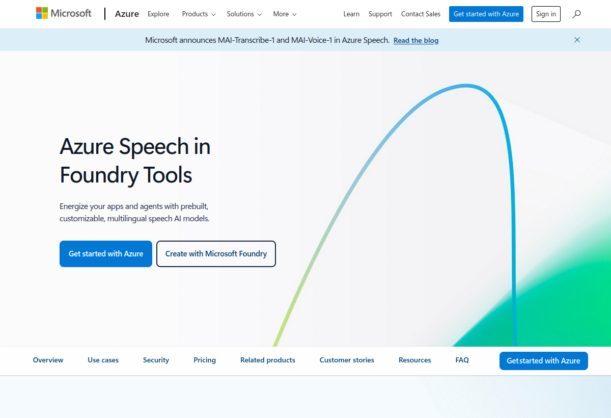 Azure AI Speech screenshot