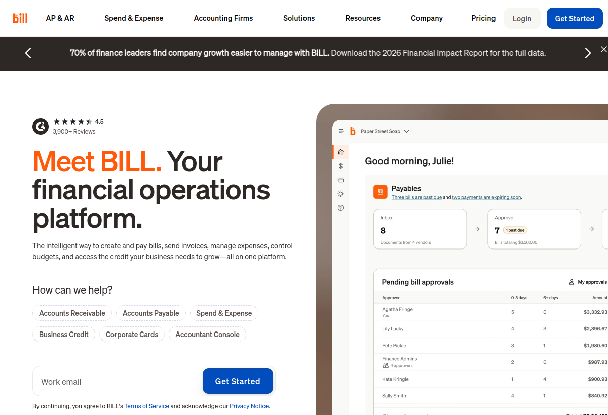 Bill.com screenshot