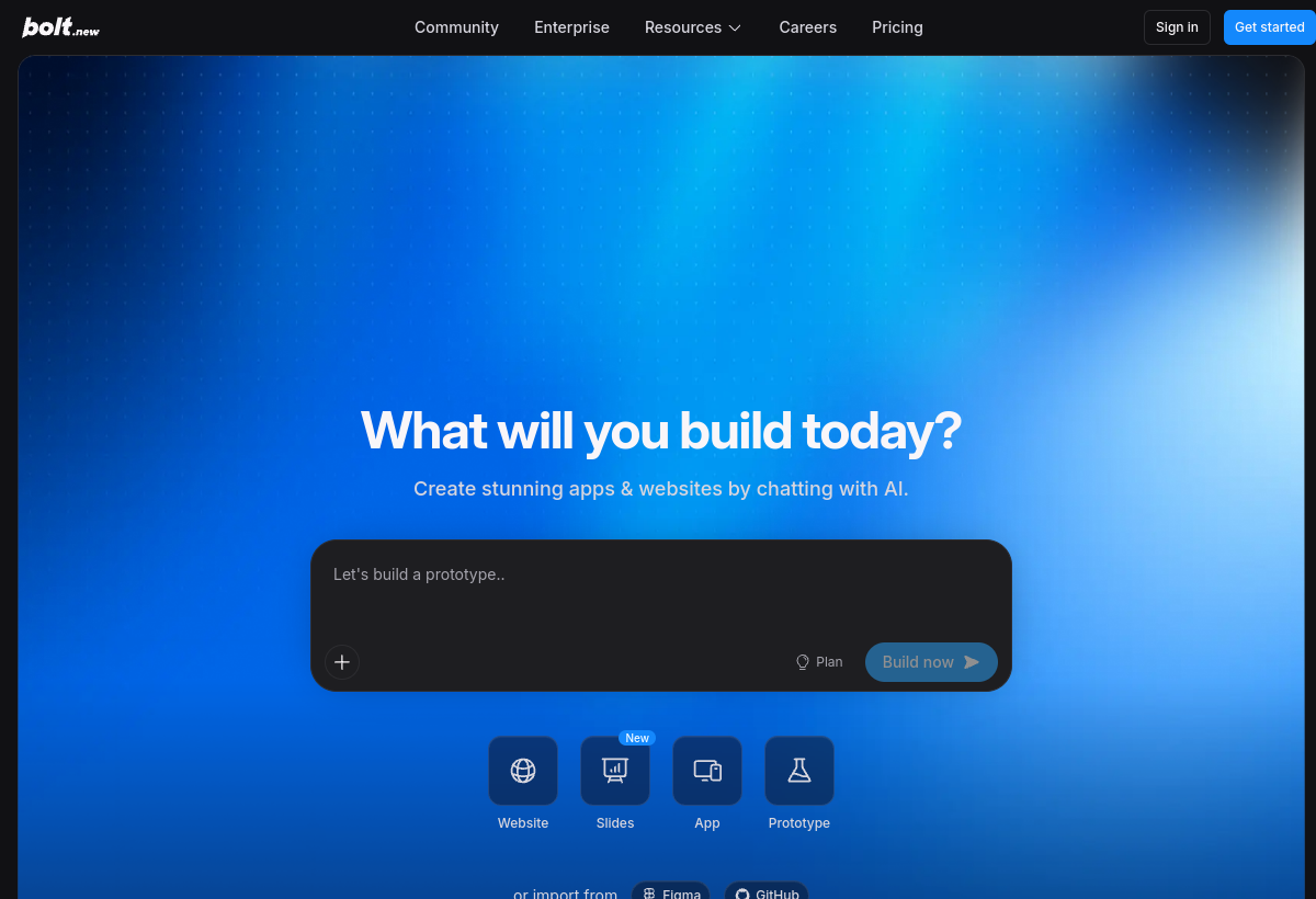 Bolt.new screenshot