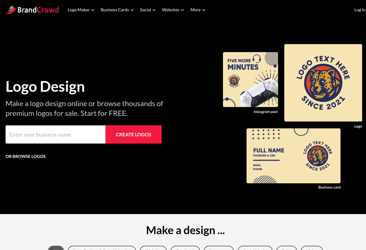 BrandCrowd screenshot