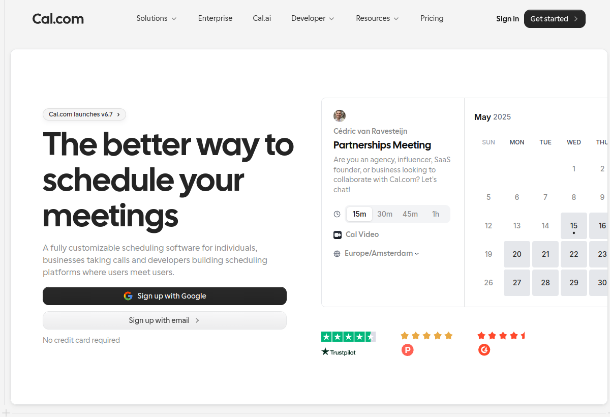 Cal.com screenshot