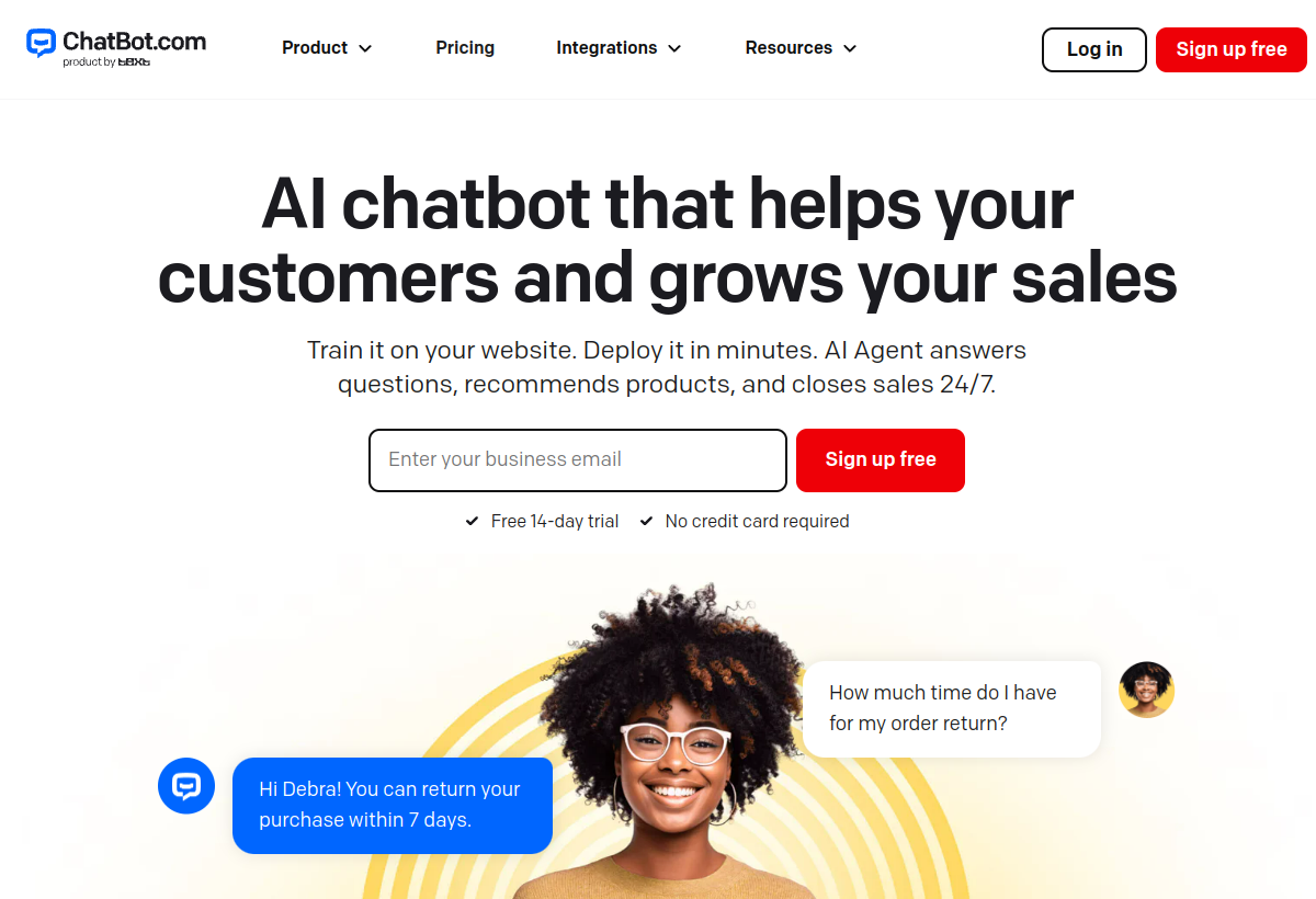Chatbot.com screenshot