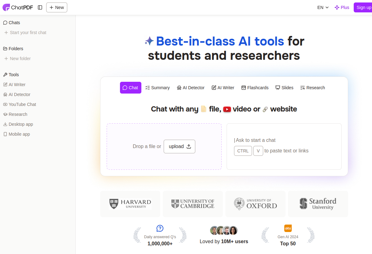 ChatPDF screenshot