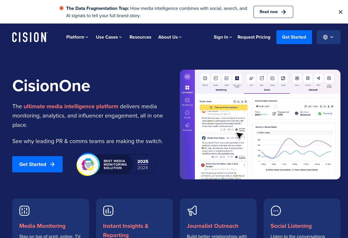Cision screenshot