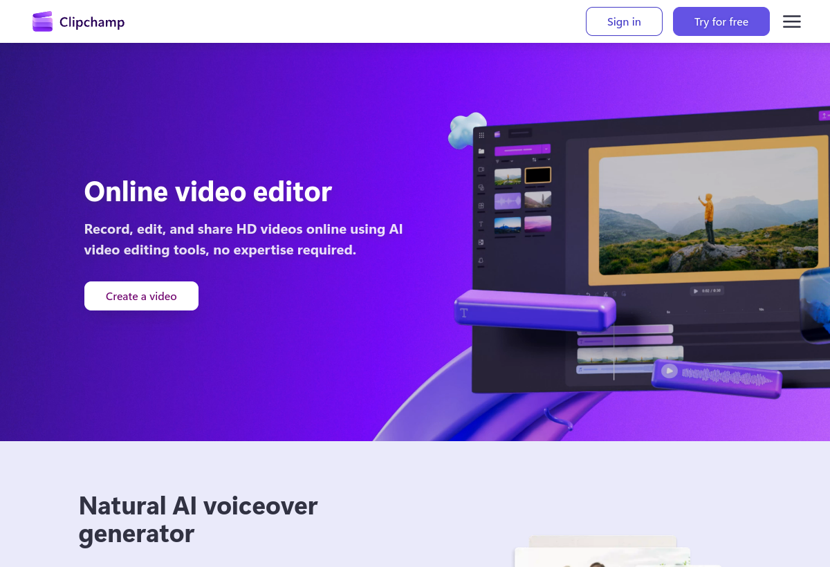 Clipchamp screenshot
