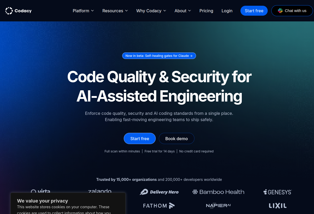 Codacy screenshot