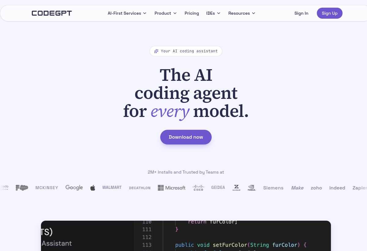 CodeGPT screenshot