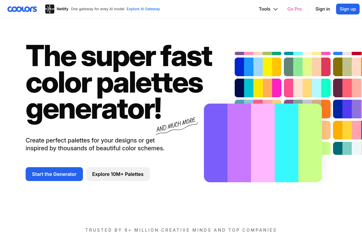 Coolors screenshot