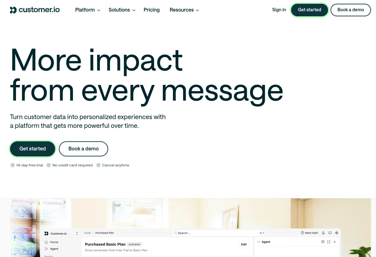 Customer.io screenshot