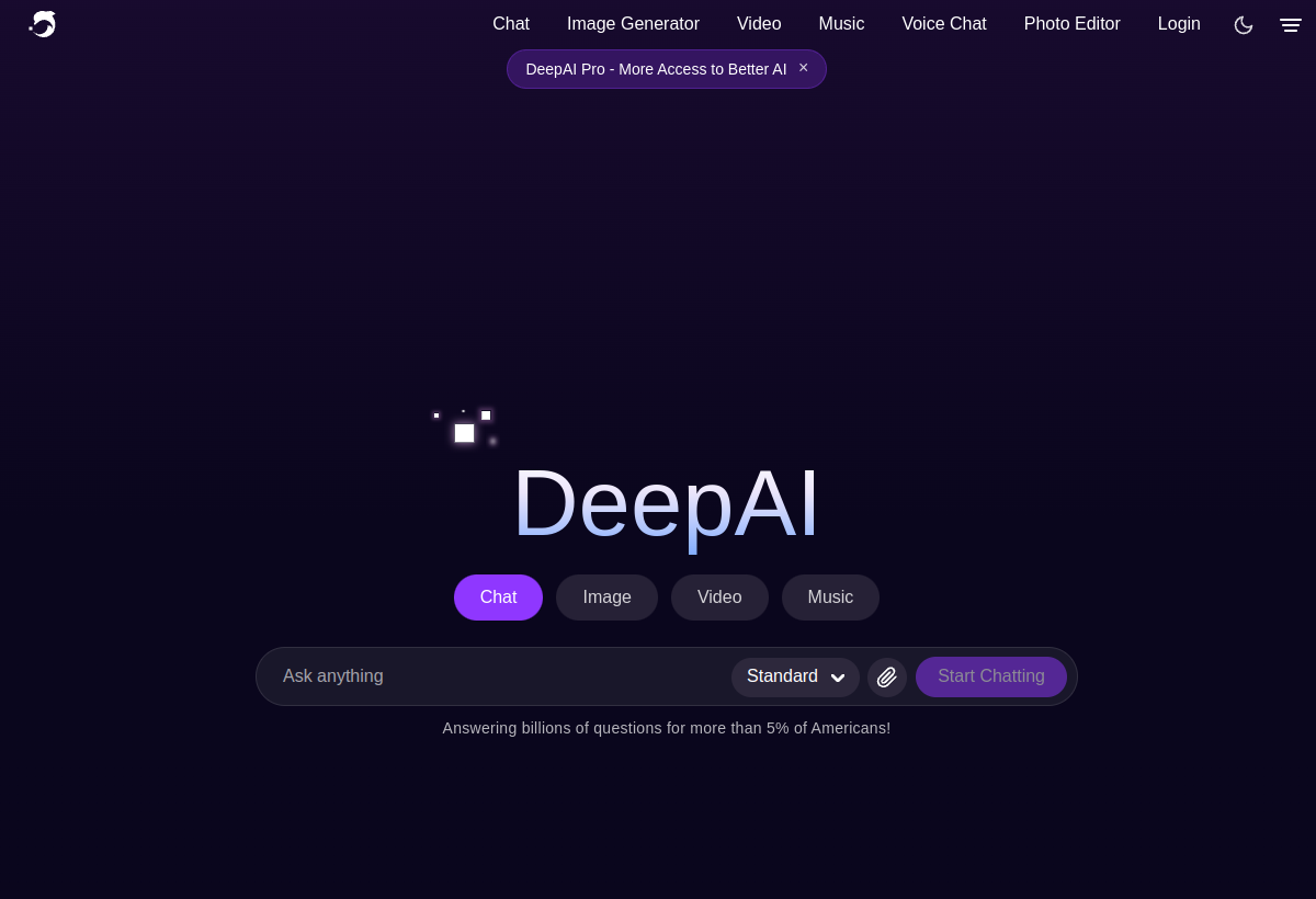 DeepAI screenshot