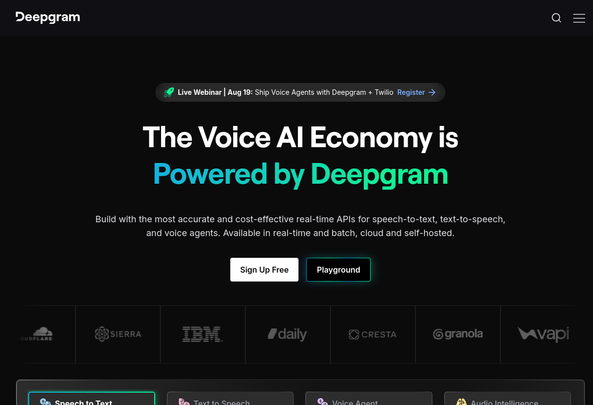 Deepgram screenshot