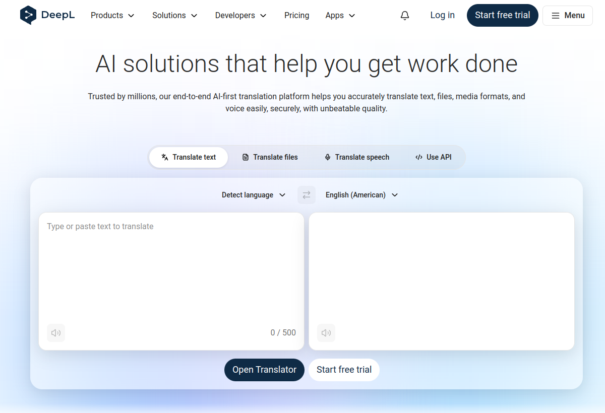 DeepL Translator screenshot