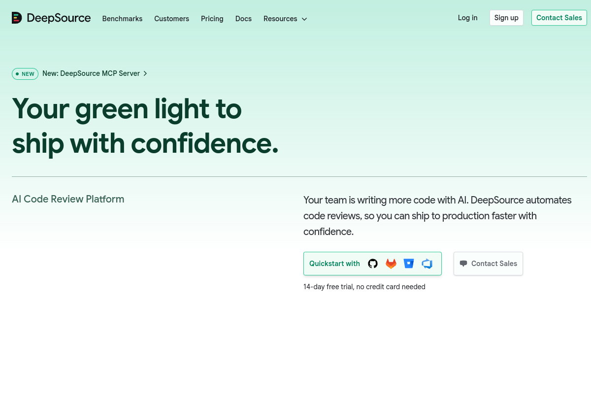 DeepSource screenshot