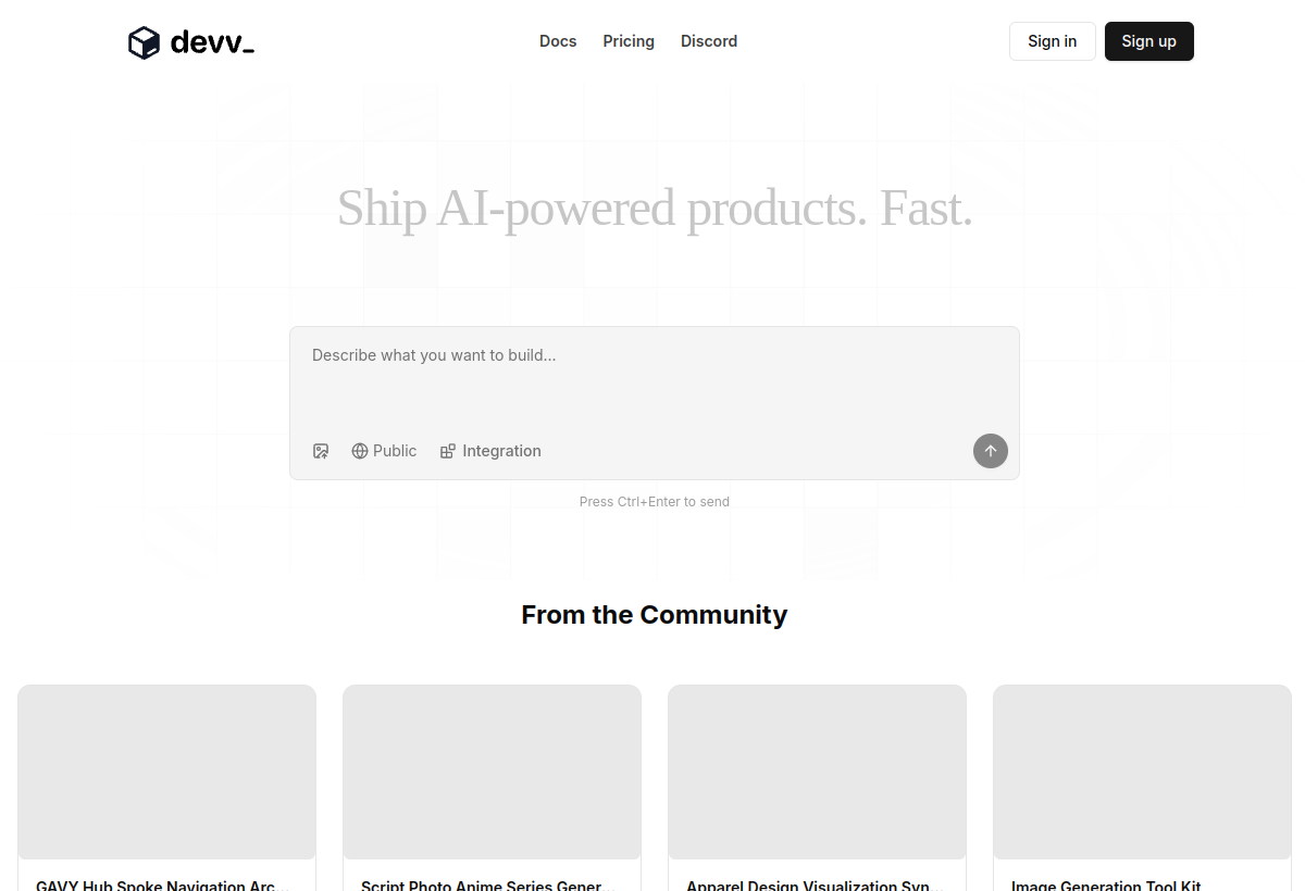 Devv AI screenshot