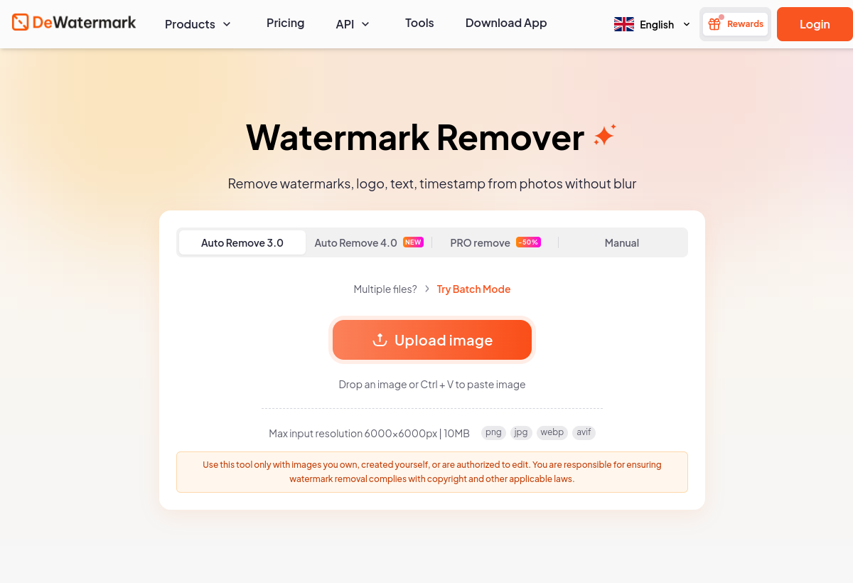 Dewatermark.AI screenshot