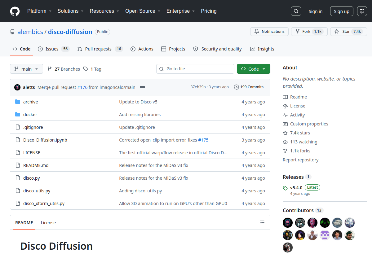 Disco Diffusion screenshot