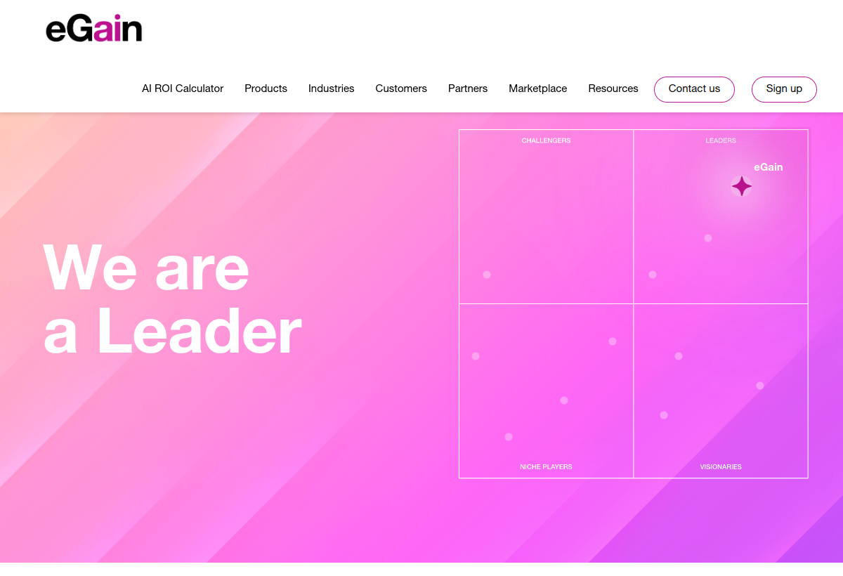 eGain screenshot