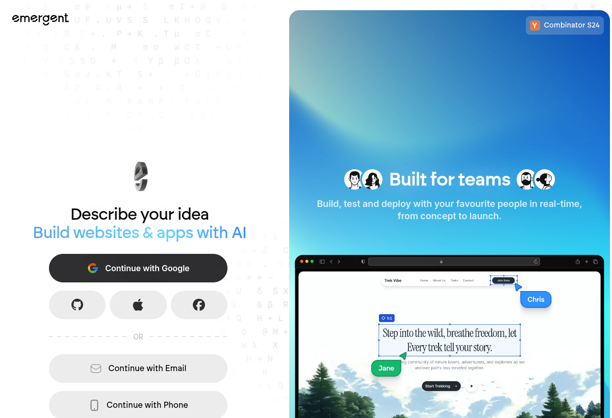 Emergent screenshot