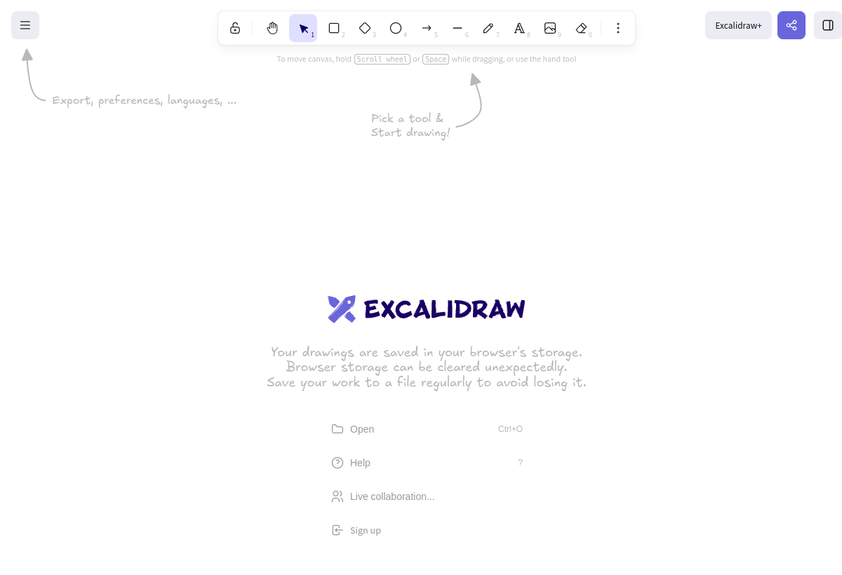 Excalidraw screenshot