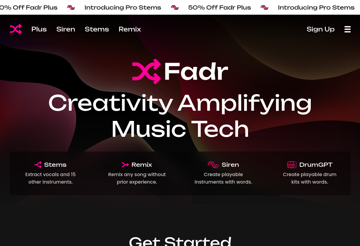 Fadr screenshot
