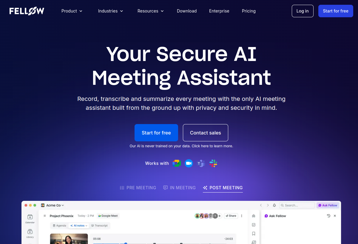 Fellow.app screenshot