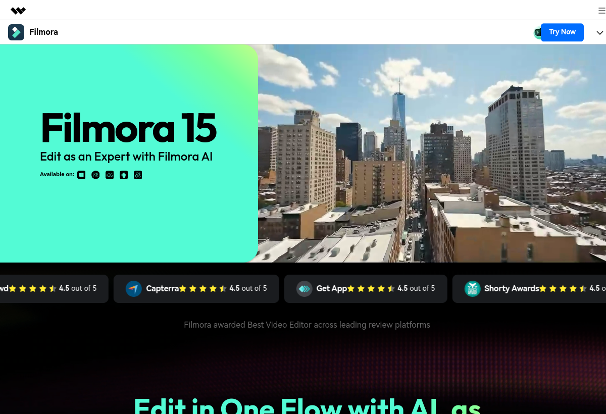 Wondershare Filmora AI screenshot