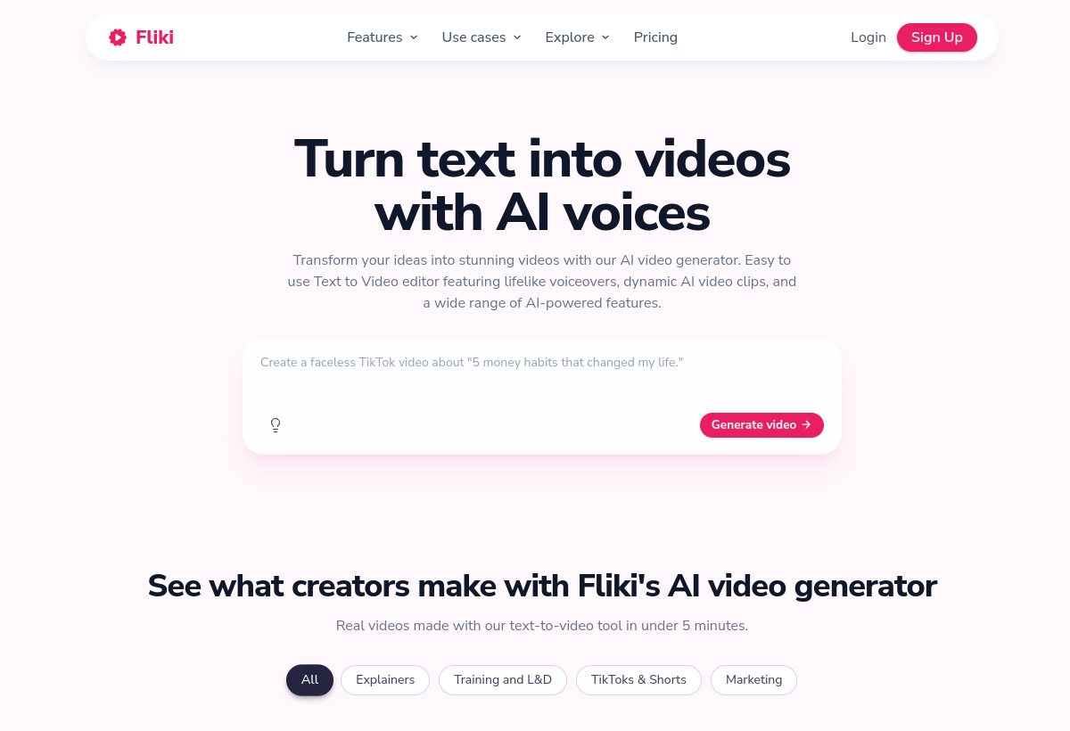 Fliki screenshot