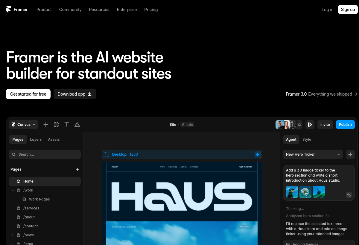 Framer screenshot