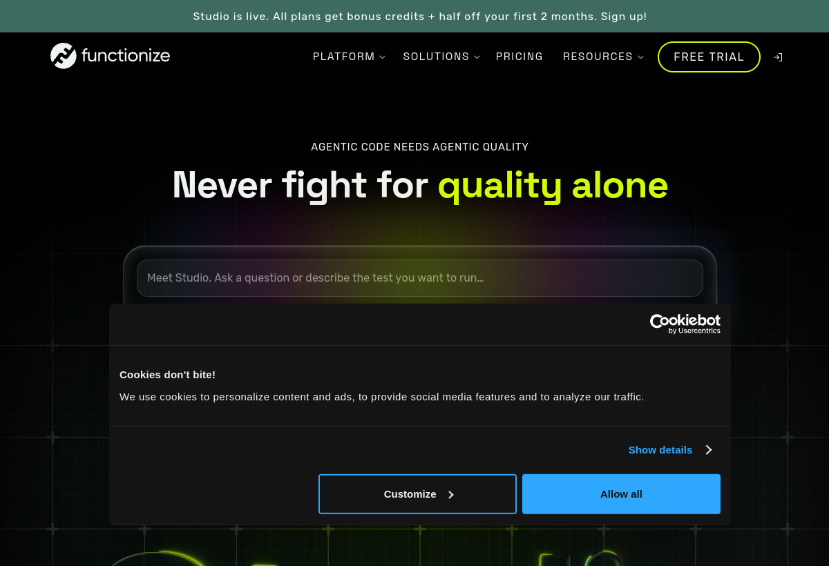 Functionize screenshot