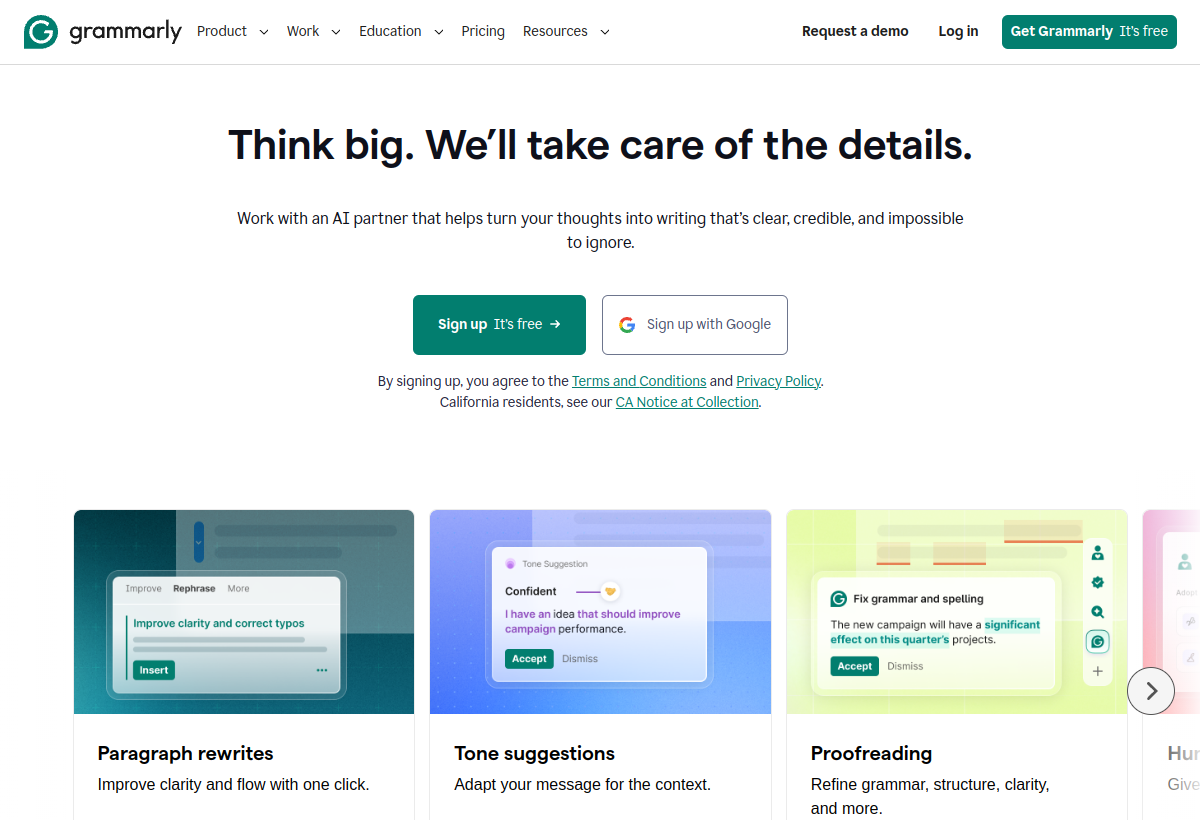 Grammarly screenshot