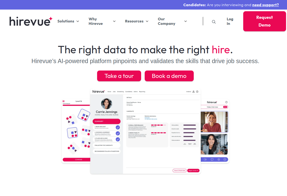 HireVue screenshot