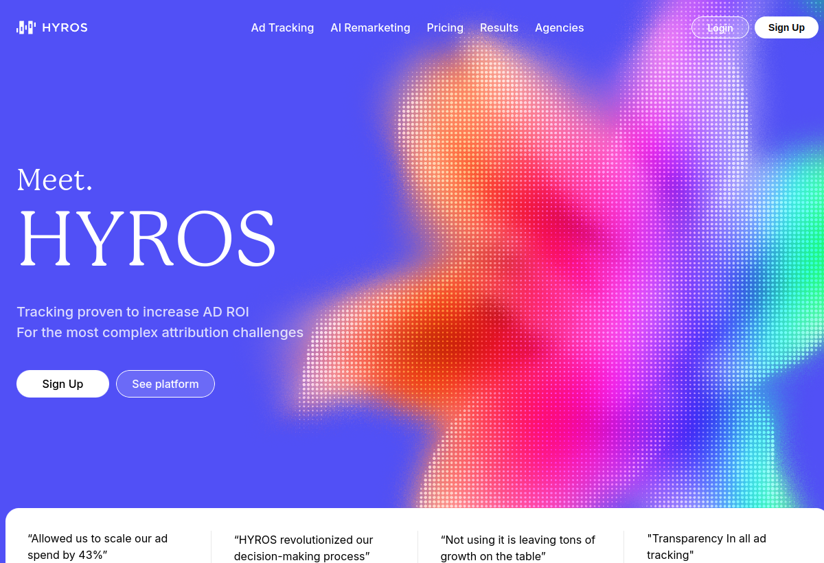 Hyros screenshot