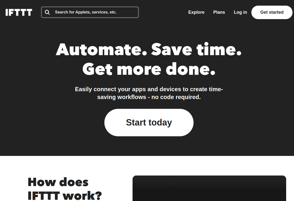 IFTTT screenshot