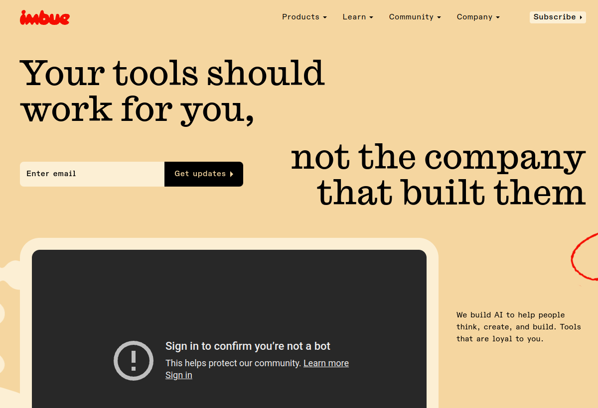 Imbue screenshot