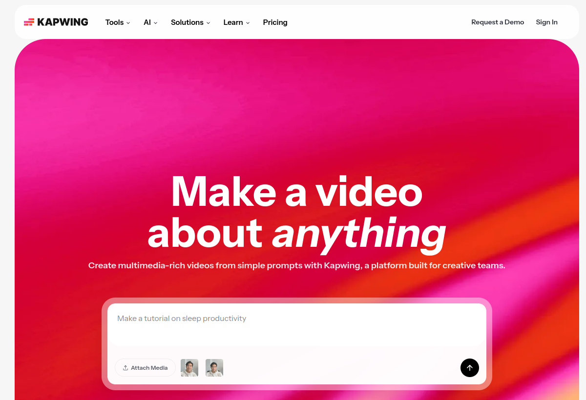 Kapwing screenshot