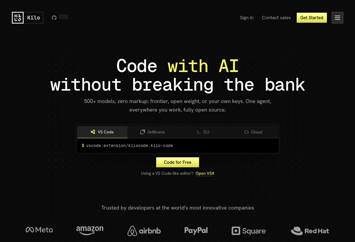 Kilo Code screenshot