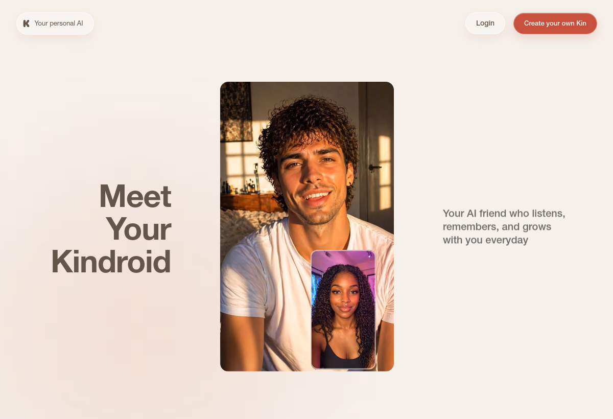 Kindroid screenshot