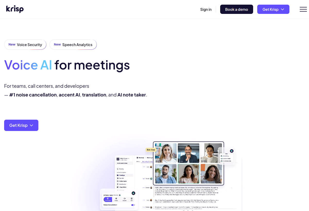 Krisp screenshot