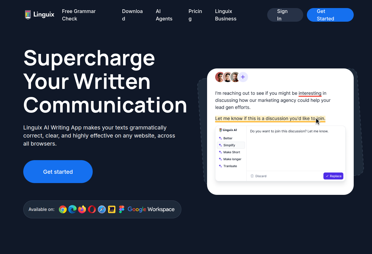 Linguix screenshot