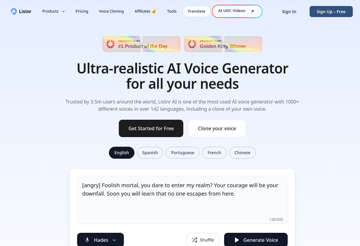 Listnr screenshot