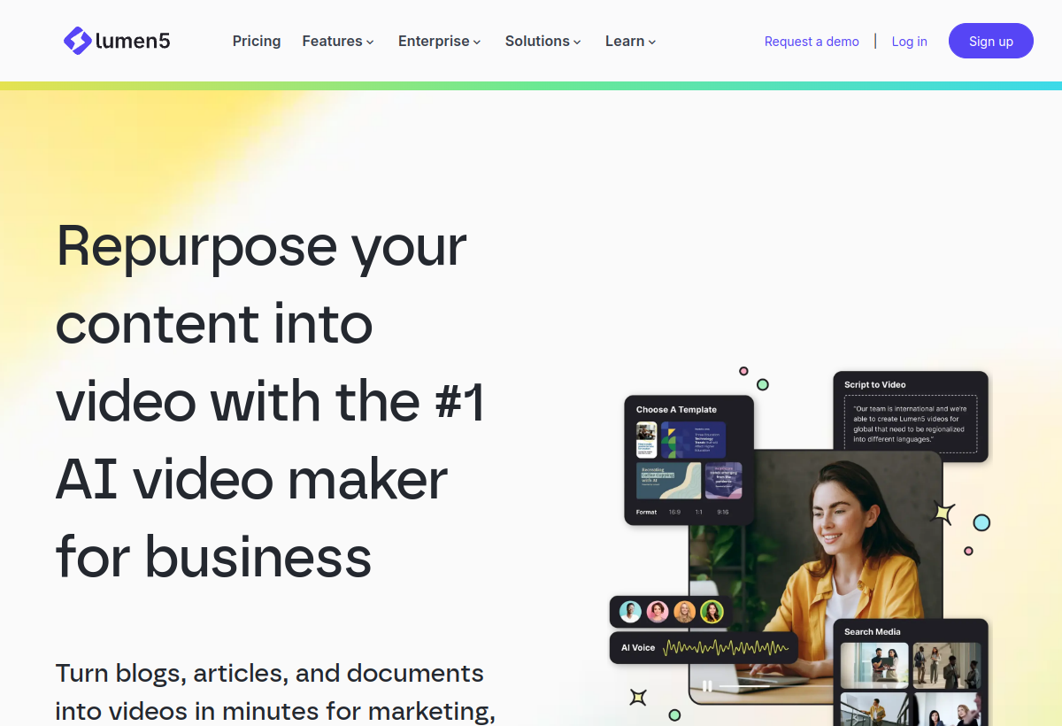 Lumen5 screenshot